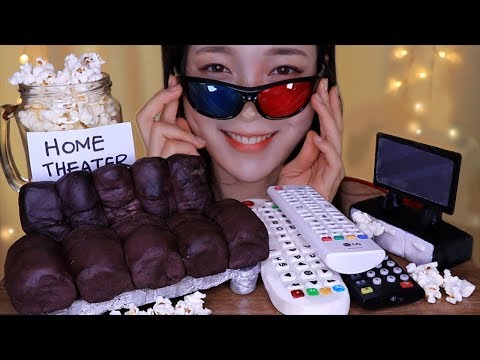 ASMR Edible Furniture😋Home Cinema Living Room😋 Couch,TV, Remote Eating Sounds