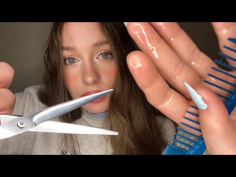 ASMR | Shampooing, Conditioning and Trimming your Hair ✂️ (Roleplay, layered sounds)