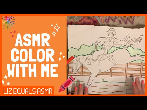 [ASMR] Color with Me | Paper Noises | Marker/Crayon Noises | Up-close Whispering | Liz Equals ASMR