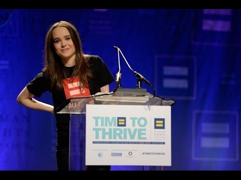 Ellen Page Comes Out As Gay During Speech Ellen Page Comes Out  Lesbian & Gay !
