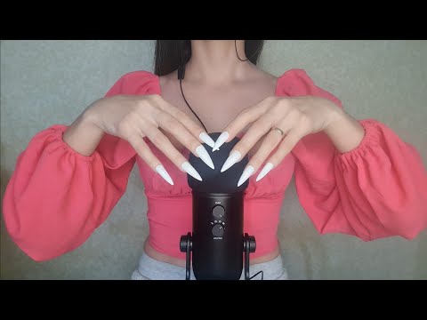 ASMR Mic Scratching and Pumping - Brain Scratching | No Talking for Sleep with Long Nails 3H