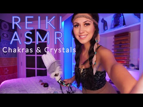 Chakra Crystal Healing | Light Language Whispers only, no Talking| Rattle Shake |Galactic REIKI ASMR