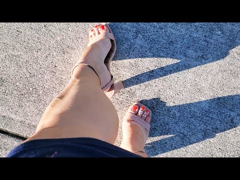 New Blush Heels Outdoor Walk | ASMR