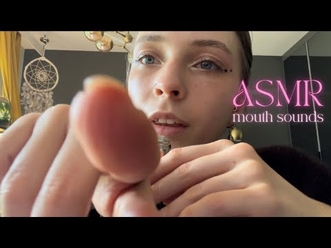 ASMR • gentle mouth sounds ft. mini mic 💫 (includes finger nibbling & kissing)