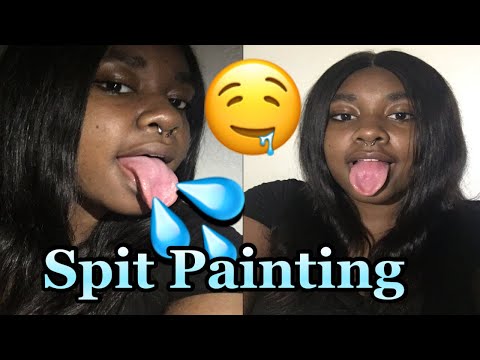 ASMR Fast & Aggressive Spit Painting 💦🎨(fast hand movements & mouth sounds 🫦👅) #asmr