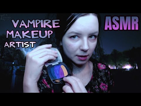 ASMR mediocre makeup artist doing your makeup role play 🩸⚠️VAMPIRE ALERT⚠️🩸
