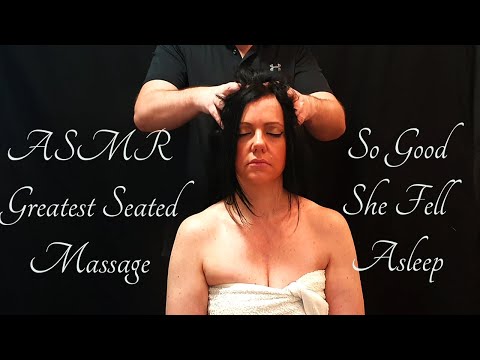 [ASMR] Worlds Greatest Seated Massage - So Good She Fell Asleep [No Talking]