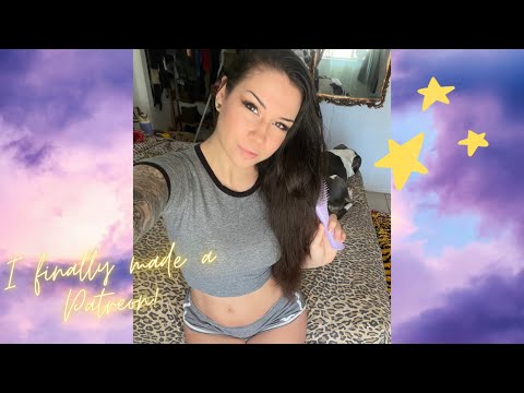 ASMR Patreon announcement Hair brushing, tapping, rambling triggers ft sand frogs!