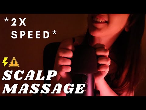 ASMR - Super FAST and AGGRESSIVE SCALP SCRATCHING MASSAGE | mic scratching with cover | No talking