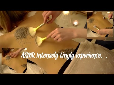 ASMR Intensely tingly treatment with makeup brushes | Finger tracing & gentle massage (soft spoken)