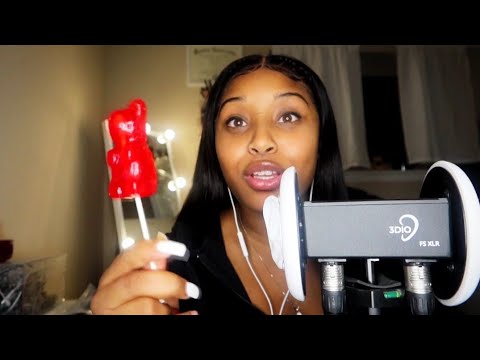[ASMR] Gummy Bear Lollipop Eating 🐻🍴🍭 Gummy Chewing Sounds |Storytime