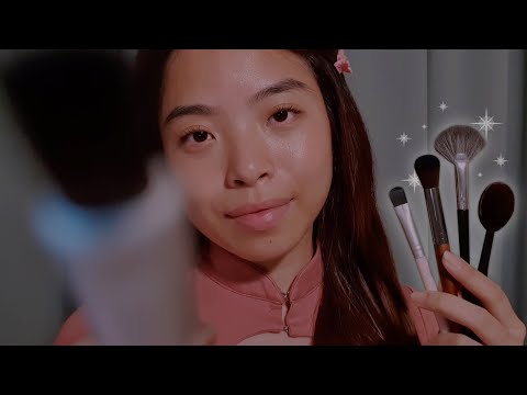 ASMR Painting Your Face 🎨 Gentle & Realistic Layered Sounds (No Talking)