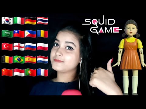ASMR Squid Game "Green Light Red Light" in 20 Different Languages