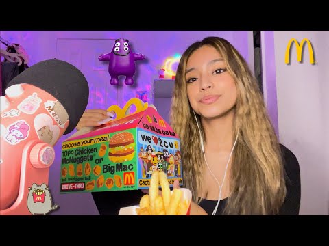 ASMR || TRYING MCDONALD’S NEW ADULT HAPPY MEAL!!!🍟🍔 (eating sounds)