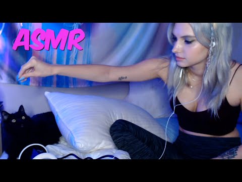ASMR In Bed With My Cats | Purring, Brushing, Scratching, Petting