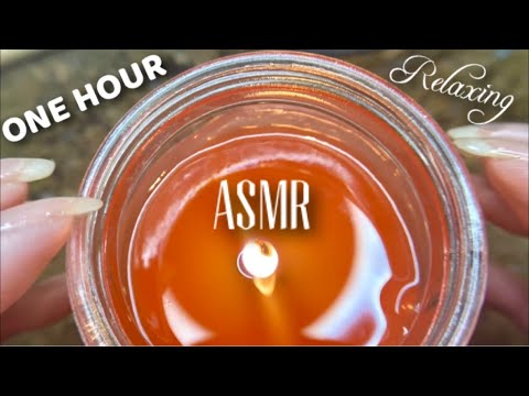 ASMR For Relaxation 😴 - Full Hour of Glass/Candle 🕯 Tapping w/ Long Nails 💅