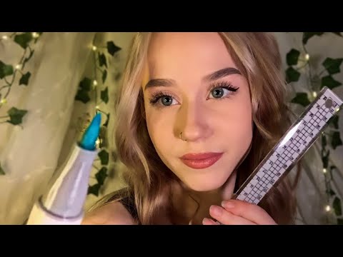 ASMR | You Are My Canvas! (Measuring, Drawing, Inaudible Whispering, Personal Attention)