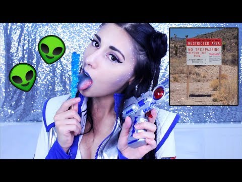 ASMR Area 51 Raid - Lollipop Mouth Sounds, Whisper, Tapping (Your personal Alien👽)