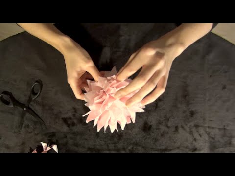 ✧J-ASMR✧ペーパーフラワーを作ってみた/Let's make a Paper flower 종이 꽃 만들기 音フェチ JAPAN