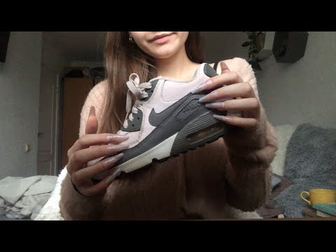 ASMR | Tapping On Shoes With Press On Nails | Soft Spoken | lofi