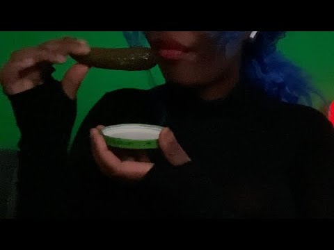 Vape, pickled cucumber & juicy pear eating💨🥒 🍐[ASMR]
