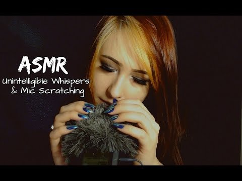 ASMR Unintelligible Whispers and Mic Scratching