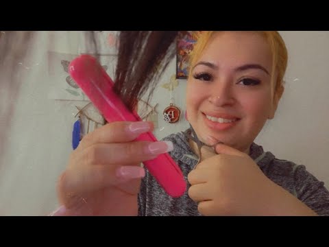 ASMR ROLEPLAY| Trimming 💇🏼‍♀️ & Styling your hair- Soft spoken, personal attention for relaxation
