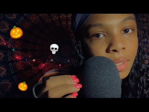 ASMR up close ear to ear, breathy whisper October/Halloween trigger words 🎃 + hand movements