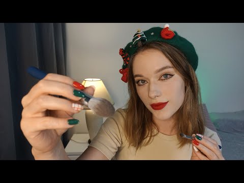 [ASMR] 15 minutes until the new year and you're not ready to party! Doing your makeup.