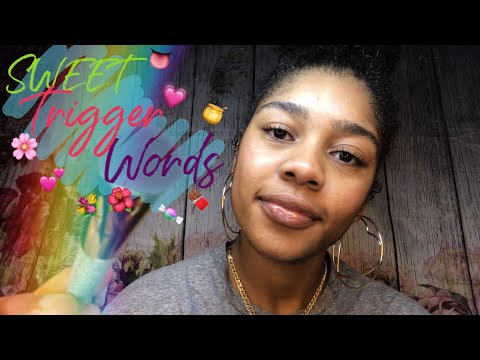 ASMR- SWEET Trigger Words 🥰 (AIR TRACING + WORD REPETITION) 💗🍫🍯
