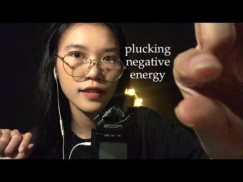 ASMR Plucking Away Your Negative Energy (Hand movement & Visual trigger)