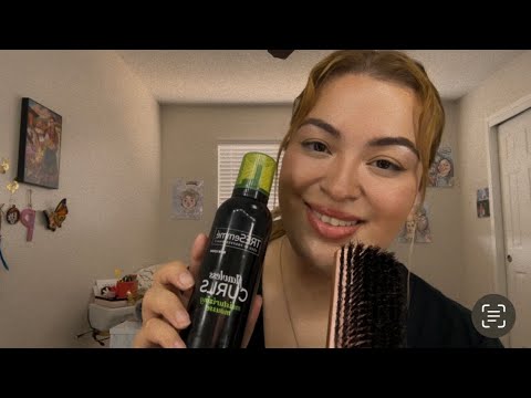 ASMR| Braiding your hair & getting you ready for the day- soft spoken