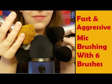 ASMR Fast & Aggressive Mic Brushing - No Cover (By Popular Demand!) - No Talking After Intro