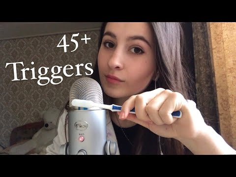 ASMR 45+ TRIGGERS IN ONE MINUTE/АСМР 45+ ТРИГГЕРОВ ЗА ОДНУ МИНУТУ