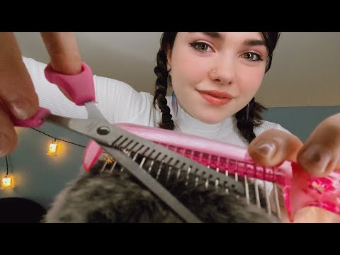 ASMR Haircut Roleplay ~ Shaping, Trimming, Texturizing, Combing ✂️ Personal Attention