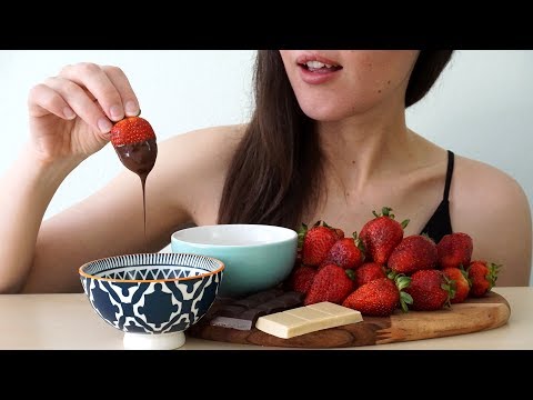 ASMR: Valentine’s Day Strawberries & Chocolate (Whispered)