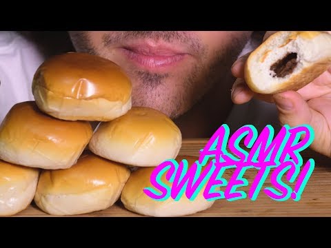 ASMR JAPANESE SWEET PASTRY PARTY ! * CHOCOLATE FILLED SWEET CANDY BREAD * 먹방