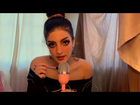 ASMR Mouth Sounds with Mic Brushing✨🖤