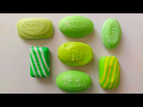 Green soap collection💚💚💚/Dry Soap carving ASMR/ relaxing sounds/No talking. Satisfaction ASMR video