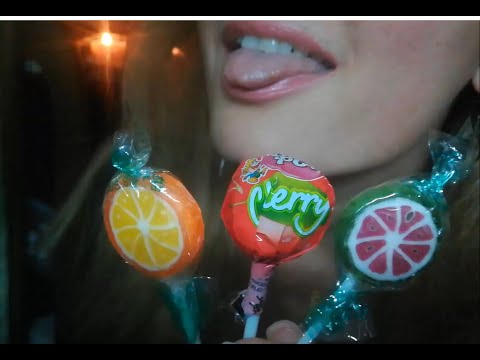 ASMR lollipop licking