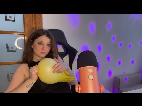 ASMR Best Gloves Sounds (blowing up + spit painting) ♥️