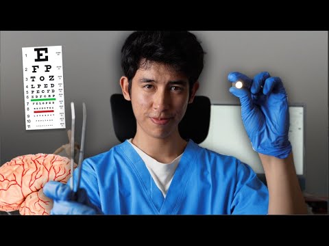 [ASMR] Real Hospital Cranial Nerve Exam *ridiculously detailed* (4K)