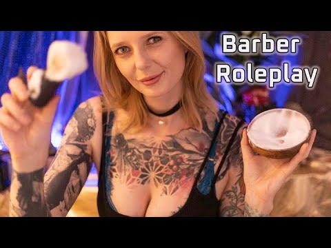 ASMR Men's Shave, Beard Styling and Haircut - Barber Roleplay