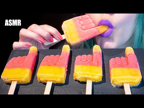 ASMR: POINTING FINGER POPSICLES | Ice Pop Mouth Sounds 🍡 ~ Relaxing Eating [No Talking|V] 😻