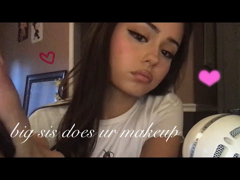 big sis does ur makeup for a date - asmr 🫶