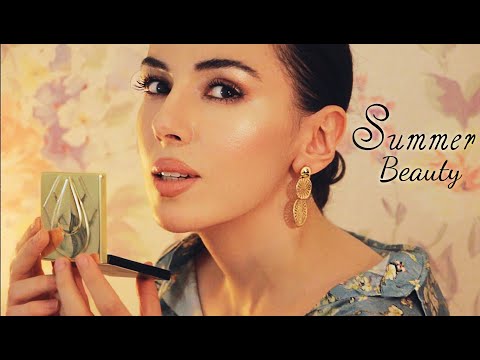 ASMR Summer Beauty 💙 Try On Haul & Perfumes - D&G Dossier Perfumes & Shein- Whisper Glass Tapping