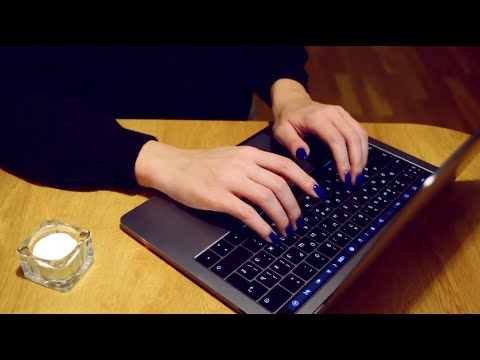 ASMR Chewing Gum and Typing + Writing | No Talking