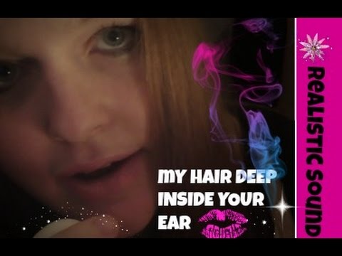 [ASMR] Binaural My Hair Deep Inside Your Ears, Hair Cupping, Blowing, Whisper.