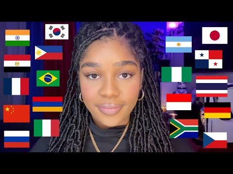 ASMR- Saying "I Love You" in 20 Different Languages 😴💓  (VISUAL TRIGGERS + INAUDIBLE WHISPERING)💤