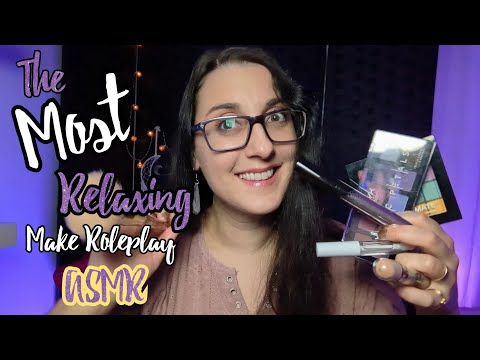 Relaxing Makeup Roleplay ASMR (lots of visual triggers & mouth sounds)